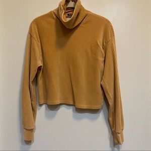 Corduroy Turtleneck Top